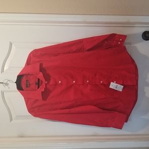 Red long sleeve dress shirt